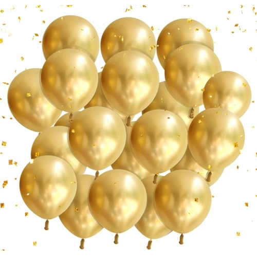 Balony lateksowe metaliczne złote 50 sztuk
